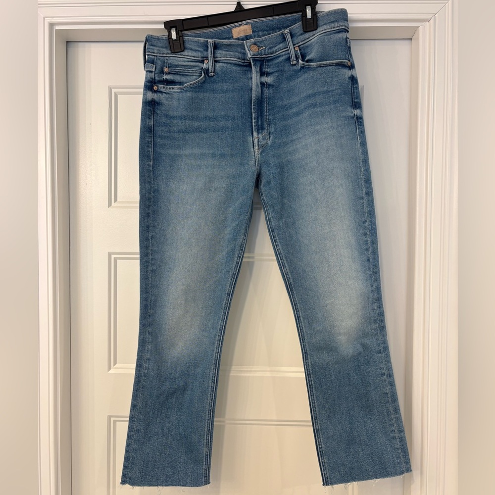 Mother denim mid rise ankle fray size 30